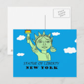 STATUE OF LIBERTY POSTKARTE (Vorne/Hinten)