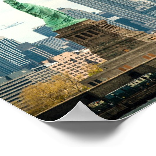 Statue of Liberty Shuttle Empire State Poster (Ecke)