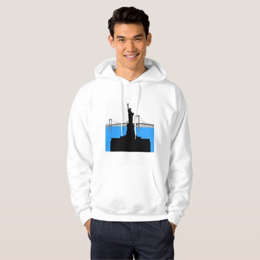 Statue of Liberty Silhouette New York Skyline Hoodie (Vorne ganz)