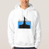 Statue of Liberty Silhouette New York Skyline Hoodie (Vorderseite)