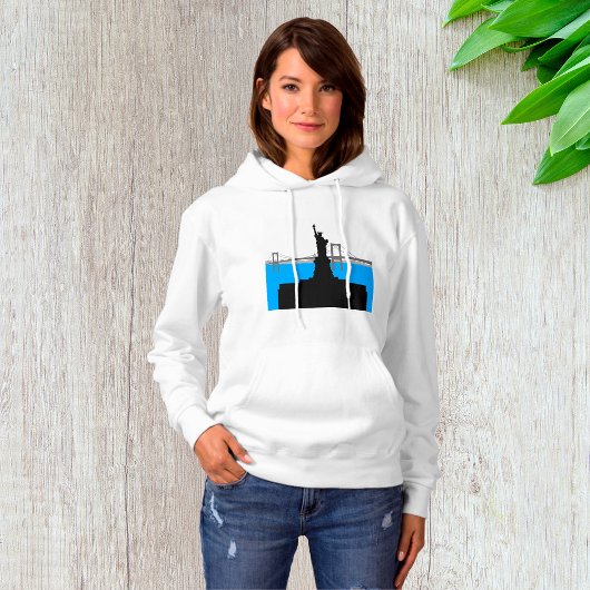 Statue of Liberty Silhouette New York Skyline Hoodie