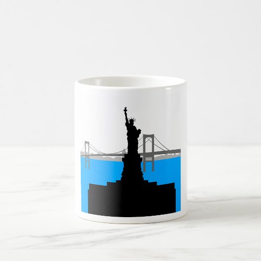 Statue of Liberty Silhouette New York Skyline Kaffeetasse