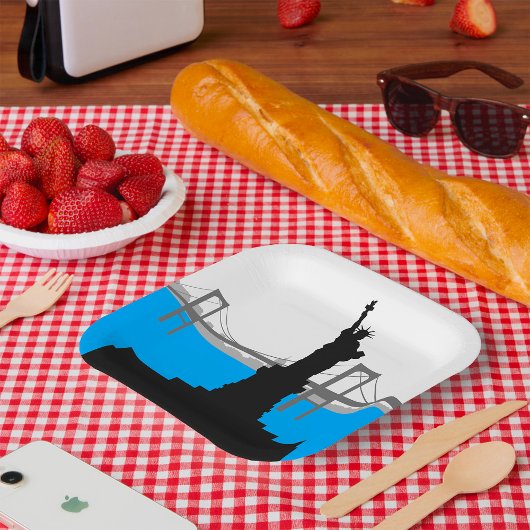 Statue of Liberty Silhouette New York Skyline Pappteller