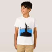 Statue of Liberty Silhouette New York Skyline T-Shirt (Vorne ganz)
