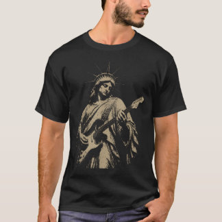 Statue Of Liberty spielt Gitarre 4. Juli 250 Jahre T-Shirt