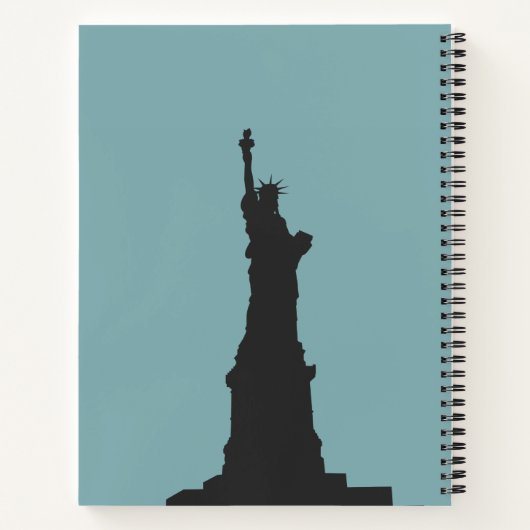 Statue of Liberty Spiral Notebook Notizblock (Rückseite)