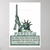 STATUE OF LIBERTY - T JEFFERSON QUOTE - FIREARMS POSTER (Vorne)