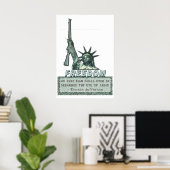 STATUE OF LIBERTY - T JEFFERSON QUOTE - FIREARMS POSTER (Heimbüro)