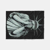 Statue Of Liberty Trauriges Amerika Fleecedecke (Vorderseite (Horizontal))