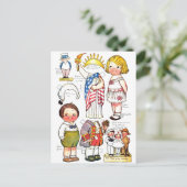 Statue of Liberty Uncle Sam George Washington Doll Postkarte (Stehend Vorderseite)