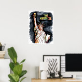 Statue of Liberty Versprechen leuchten Poster (Heimbüro)