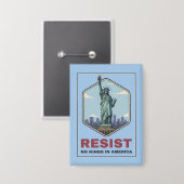 Statue of Liberty widersteht Anti-Trump Button (Vorderseite/Rückseite)
