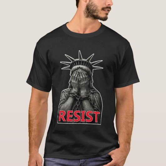 Statue Of Liberty widersteht liberalem Protest pol T-Shirt (Vorderseite)