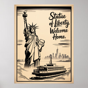 Statue Of Liberty Willkommensposter Poster
