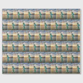 Statue of Liberty with a Dripping Ice Cream Cone Geschenkpapier (Flach)