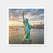 Statue of Liberty With Rainbow Ice Cream Cone Serviette (Vorderseite)