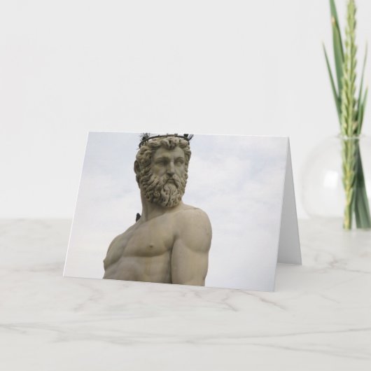 Statue Of Neptune Florence, Italy note card Karte (Vorderseite)