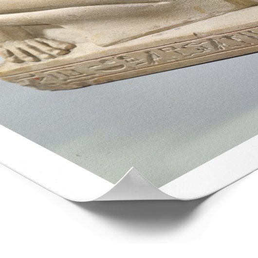 Statue of Setau presenting the cobra goddess Nekhb Poster (Ecke)