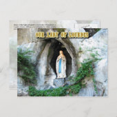 Statue Our Lady of Lourdes, Lourdes, Frankreich Postkarte (Vorne/Hinten)