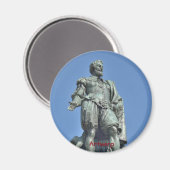 Statue Peter Paul Rubens in Antwerpen, Belgien Magnet (Vorderseite/Rückseite)