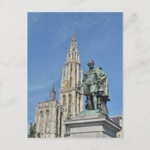 Statue Peter Paul Rubens in Antwerpen, Belgien Postkarte