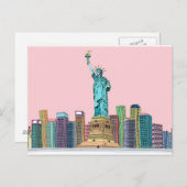 Statue Postkarte (Vorne/Hinten)