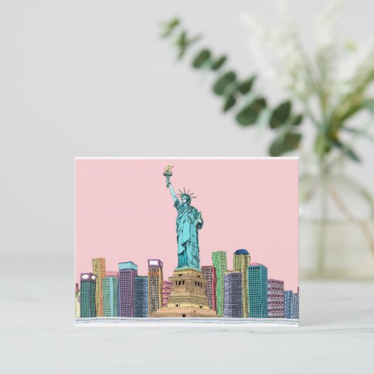 Statue Postkarte (Stehend Vorderseite)