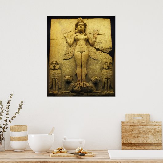 Statue Relief of the Goddess Ishtar Poster (Küche)