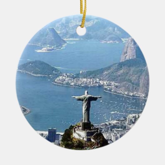 Statue Rio de Janeiro Cristo Keramik Ornament (Vorne)