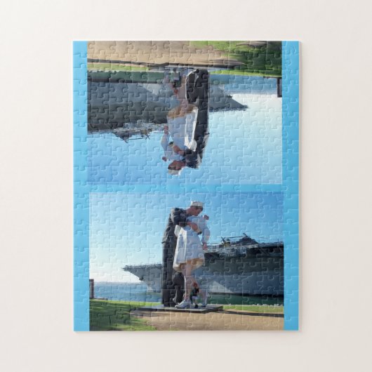 Statue Sailor küsselt Krankenschwester in San Dieg Puzzle (Vertikal)