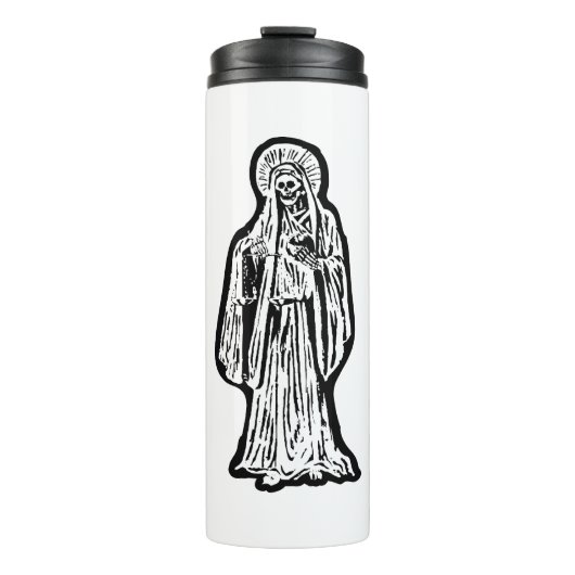Statue Santa Muerte Thermosbecher (Vorderseite)