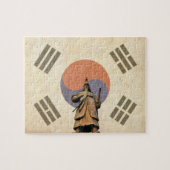 Statue Schienbein des Admirals Yi bald mit Puzzle (Horizontal)
