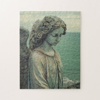Statue Serene Angel mit Patina Puzzle