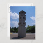 Statue St. Louis Zoo Postkarte (Vorne/Hinten)