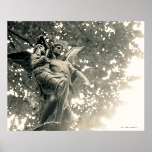 Statue St. Michael, Pere Lachaise Friedhof, Poster