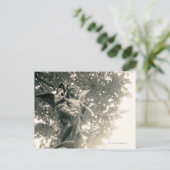 Statue St. Michael, Pere Lachaise Friedhof, Postkarte (Stehend Vorderseite)