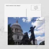 Statue st paul postkarte (Vorne/Hinten)