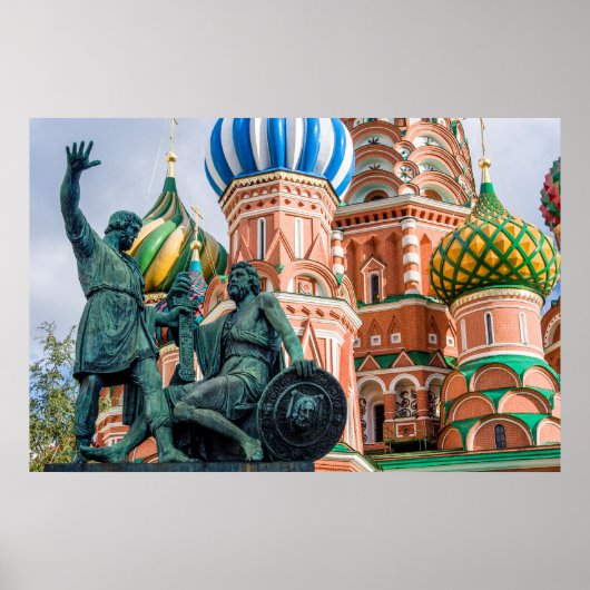 Statue und Basilika Poster (Vorne)