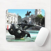 Statue und Brunnen am Trafalgar Square Mousepad (Mit Mouse)