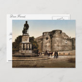 Statue und Schloss von König Rene, Angers, französ Postkarte (Vorne/Hinten)