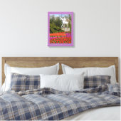 Statue und Tulpen Leinwanddruck (Insitu (Schlafzimmer))