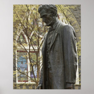 Statue von Abraham Lincoln, Portland, Oregon Poster