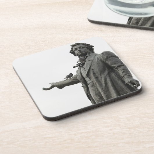 Statue von Alexander Puschkin, Sankt Petersburg Untersetzer (Linke Seite)