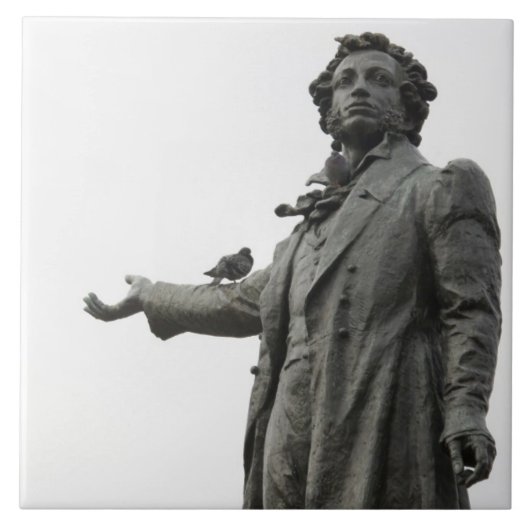 Statue von Alexander Pushkin, Sankt Petersburg Fliese (Vorderseite)