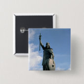 Statue von Alfred das große Button (Vorne & Hinten)