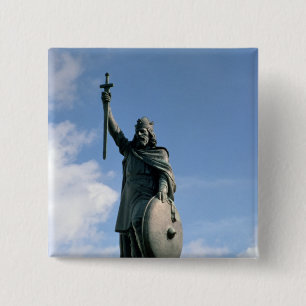 Statue von Alfred das große Button