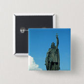 Statue von Alfred das große Button (Vorne & Hinten)