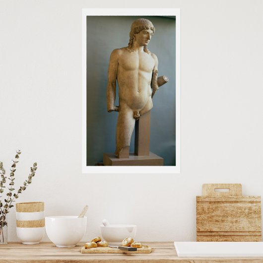 Statue von Apollo, griechisch, c.480-400 v. Chr. ( Poster (Küche)