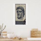 Statue von Apollo - Zypern - Briefmarken Druck Poster (Küche)