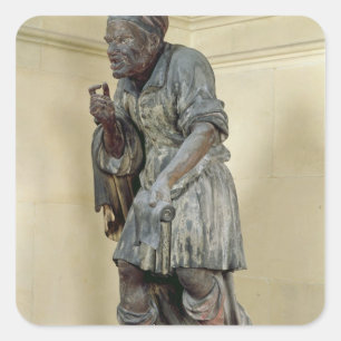 Statue von Äsop Quadratischer Aufkleber